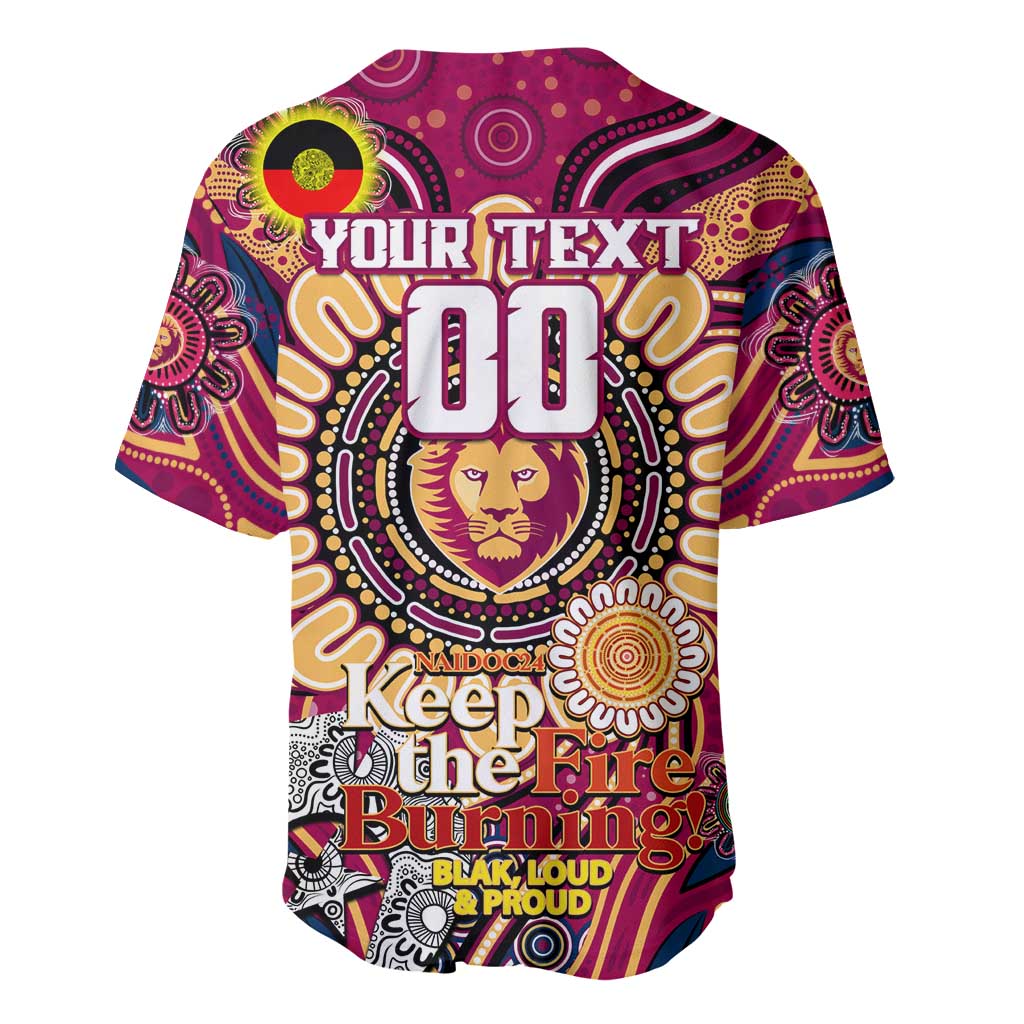 Custom Brisbane Lions NAIDOC Week 2024 Baseball Jersey Mascot Football