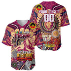 Custom Brisbane Lions NAIDOC Week 2024 Baseball Jersey Mascot Football
