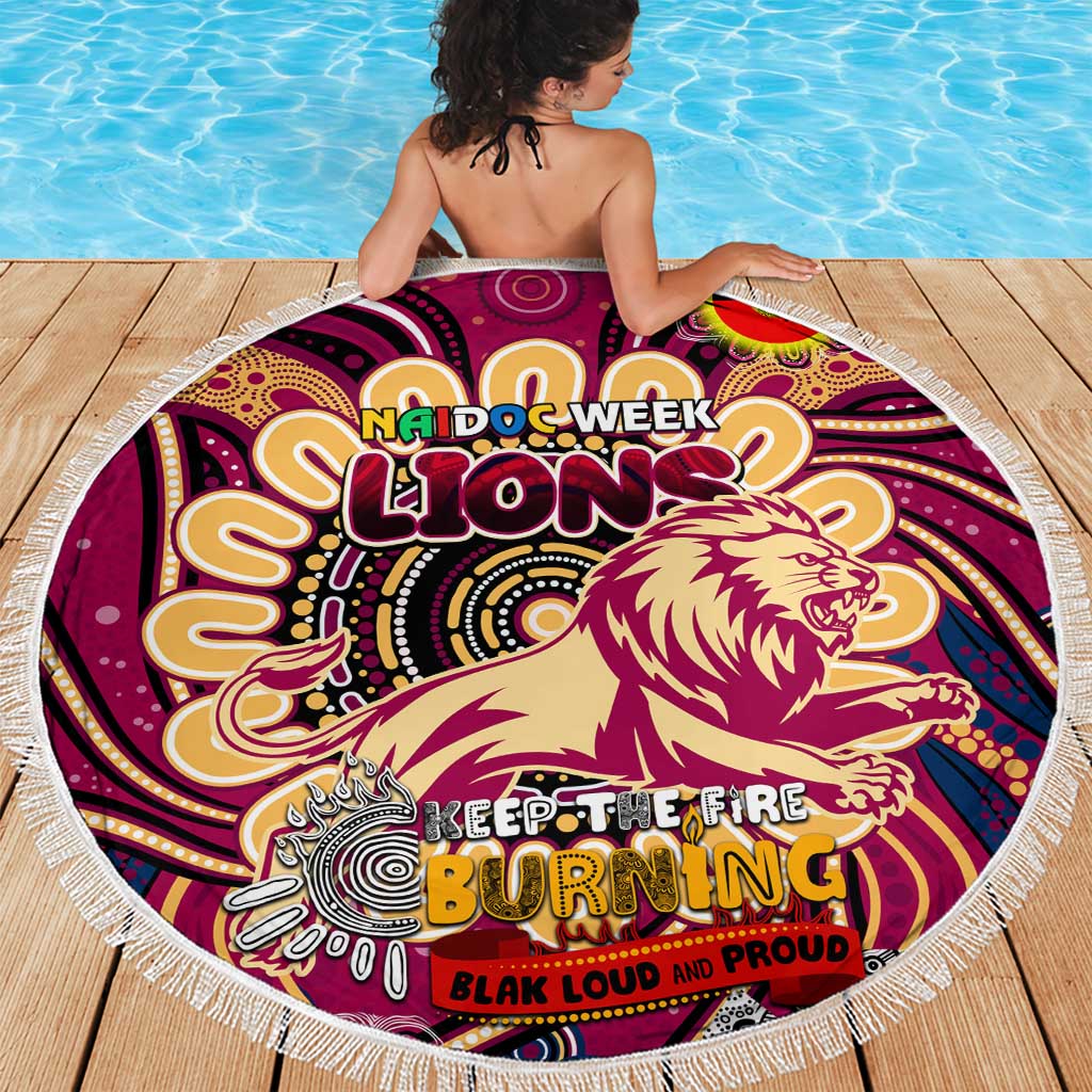 Brisbane Lions NAIDOC Week 2024 Beach Blanket Mascot Football