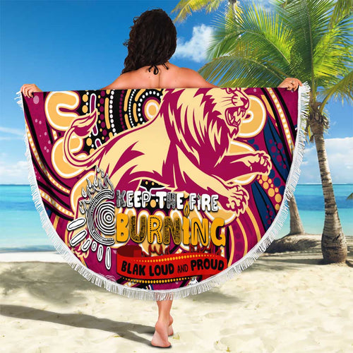 Brisbane Lions NAIDOC Week 2024 Beach Blanket Mascot Football