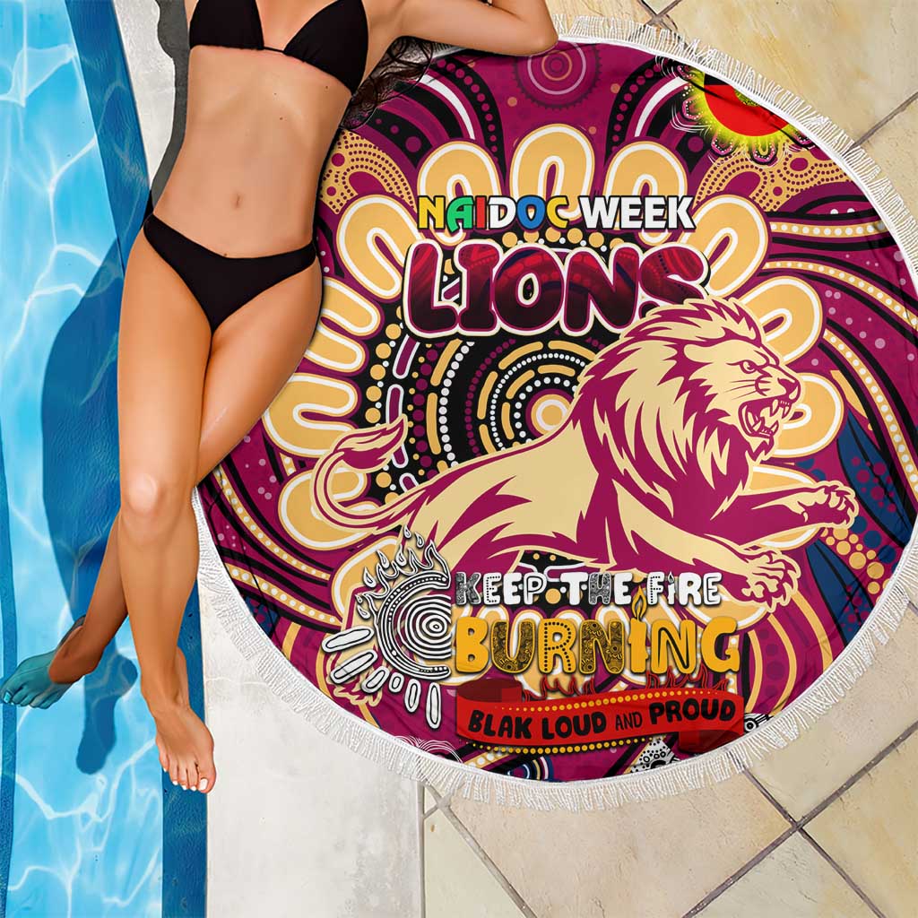 Brisbane Lions NAIDOC Week 2024 Beach Blanket Mascot Football