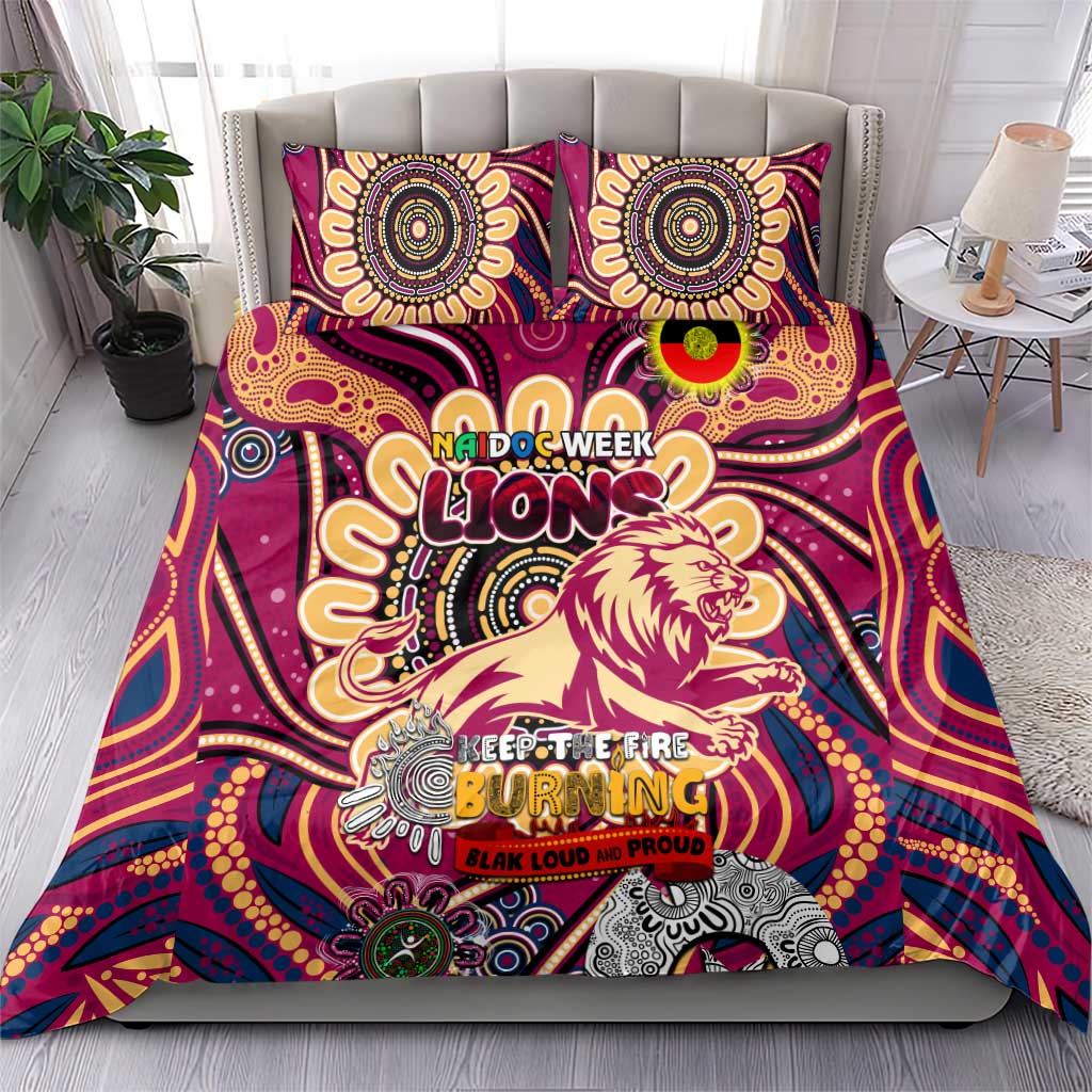 Brisbane Lions NAIDOC Week 2024 Bedding Set Mascot Football
