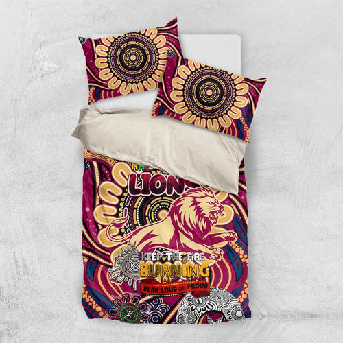 Brisbane Lions NAIDOC Week 2024 Bedding Set Mascot Football