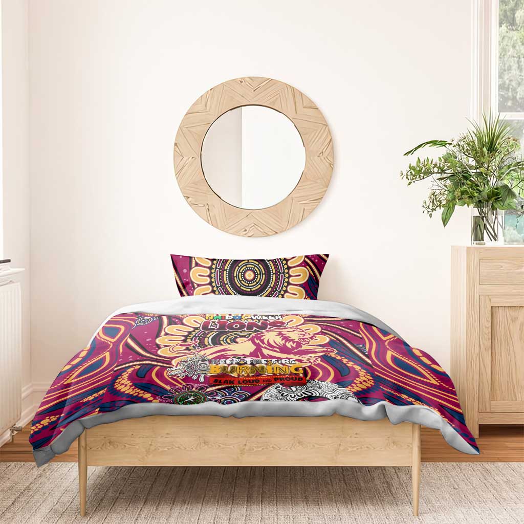 Brisbane Lions NAIDOC Week 2024 Bedding Set Mascot Football