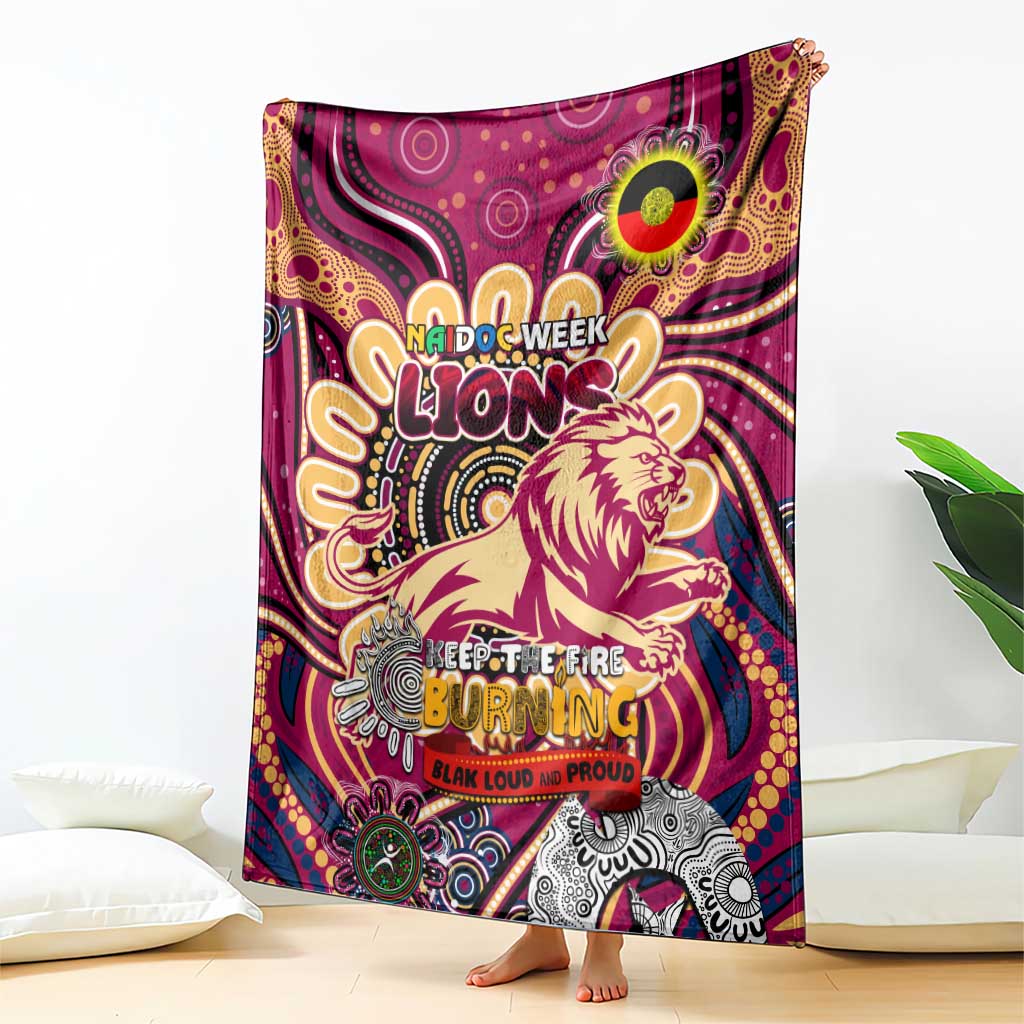 Brisbane Lions NAIDOC Week 2024 Blanket Mascot Football