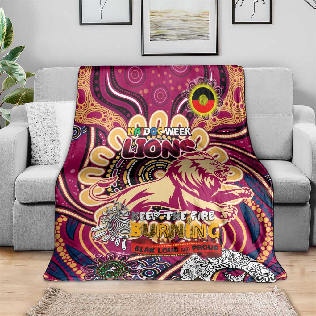 Brisbane Lions NAIDOC Week 2024 Blanket Mascot Football