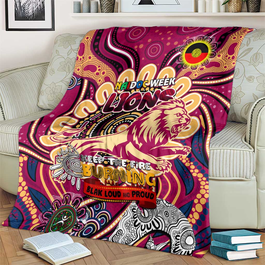 Brisbane Lions NAIDOC Week 2024 Blanket Mascot Football