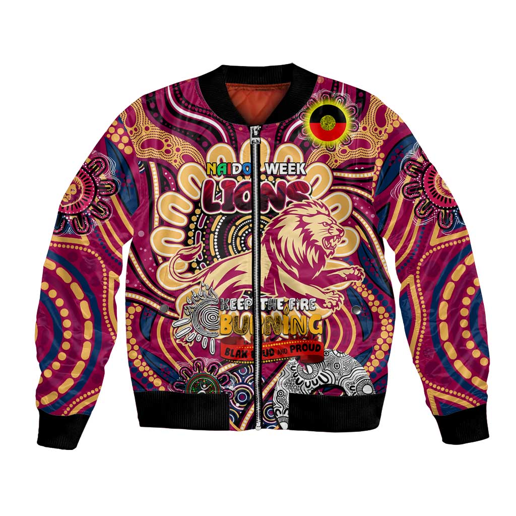 Custom Brisbane Lions NAIDOC Week 2024 Bomber Jacket Mascot Football