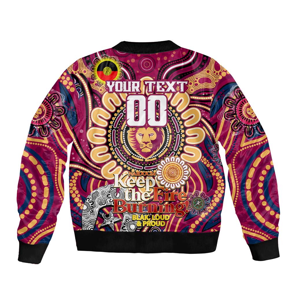 Custom Brisbane Lions NAIDOC Week 2024 Bomber Jacket Mascot Football