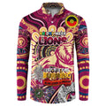 Custom Brisbane Lions NAIDOC Week 2024 Button Sweatshirt Mascot Football