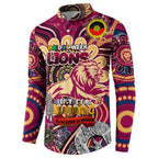 Custom Brisbane Lions NAIDOC Week 2024 Button Sweatshirt Mascot Football
