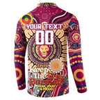 Custom Brisbane Lions NAIDOC Week 2024 Button Sweatshirt Mascot Football