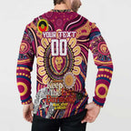 Custom Brisbane Lions NAIDOC Week 2024 Button Sweatshirt Mascot Football