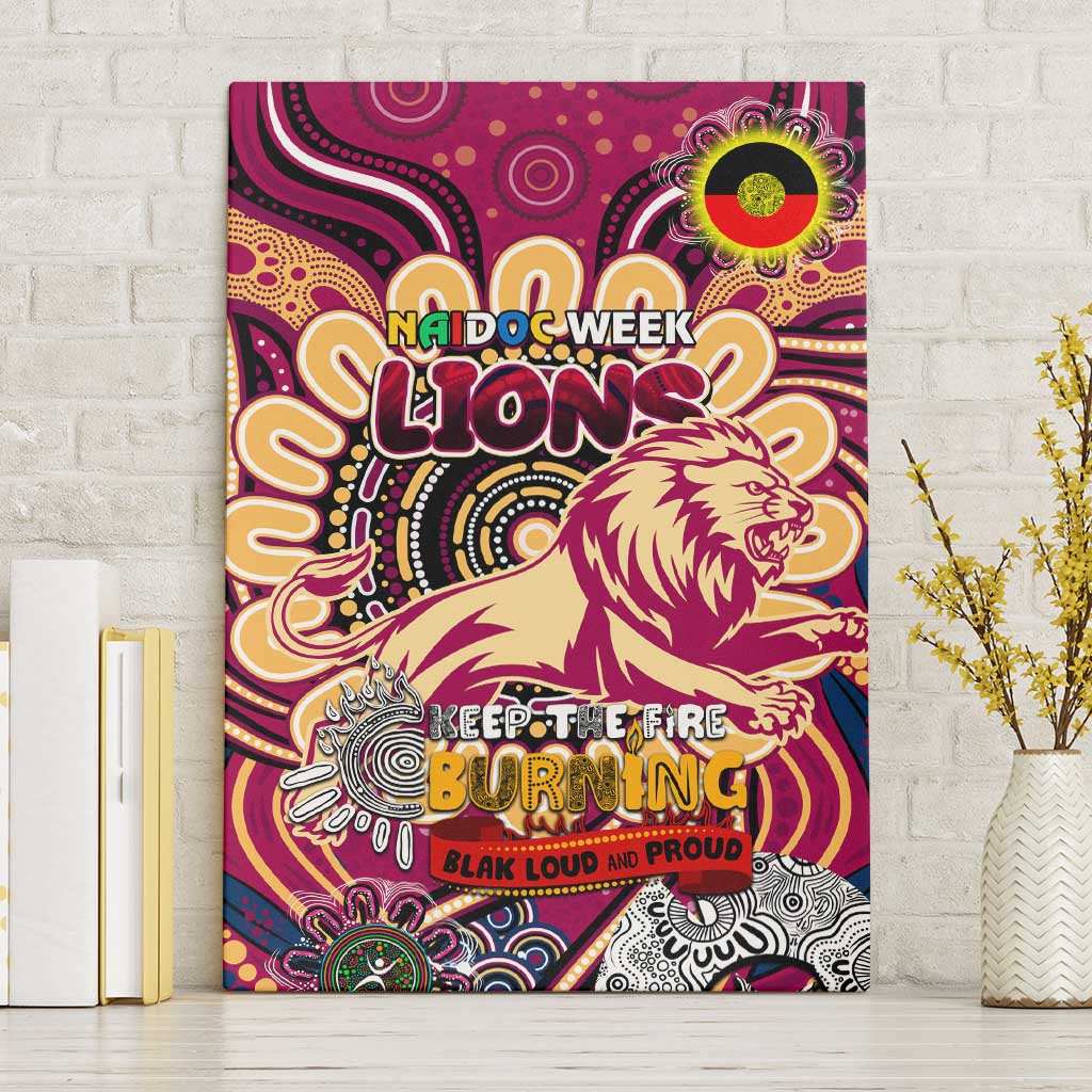 Brisbane Lions NAIDOC Week 2024 Canvas Wall Art Mascot Football