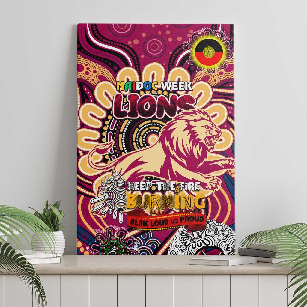 Brisbane Lions NAIDOC Week 2024 Canvas Wall Art Mascot Football