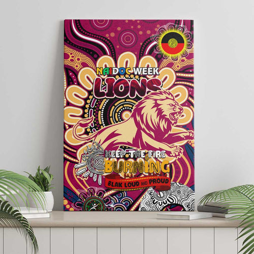 Brisbane Lions NAIDOC Week 2024 Canvas Wall Art Mascot Football