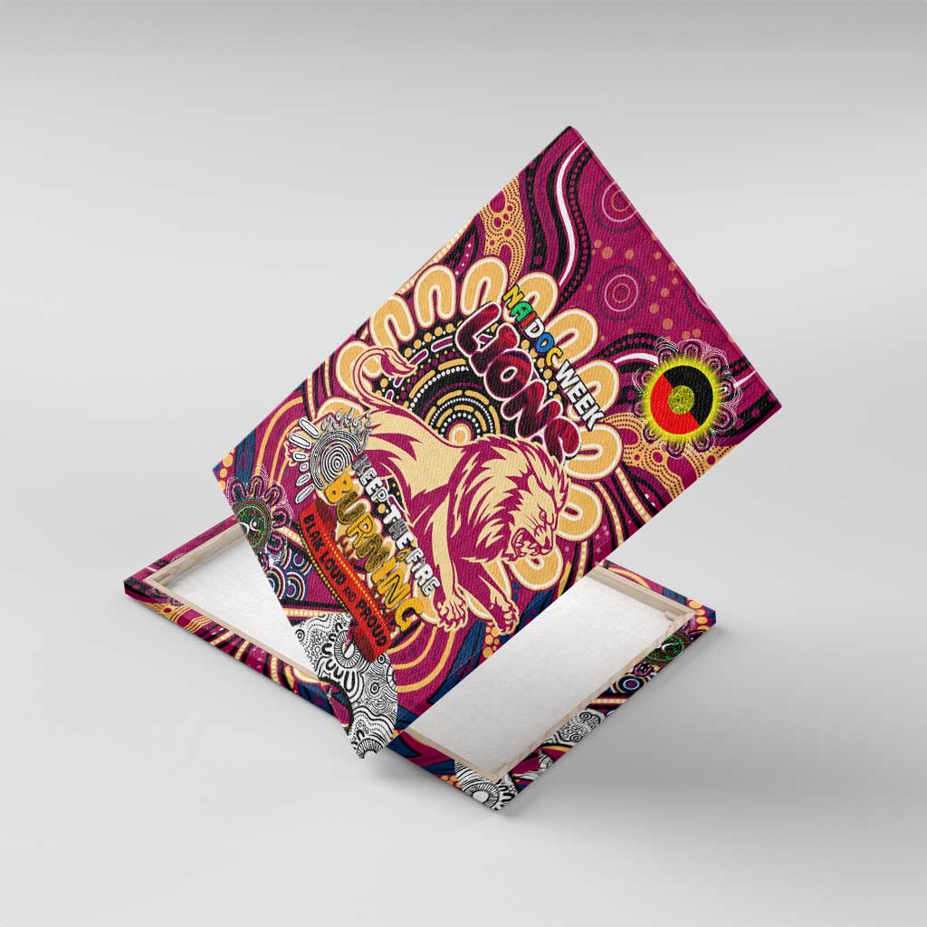 Brisbane Lions NAIDOC Week 2024 Canvas Wall Art Mascot Football