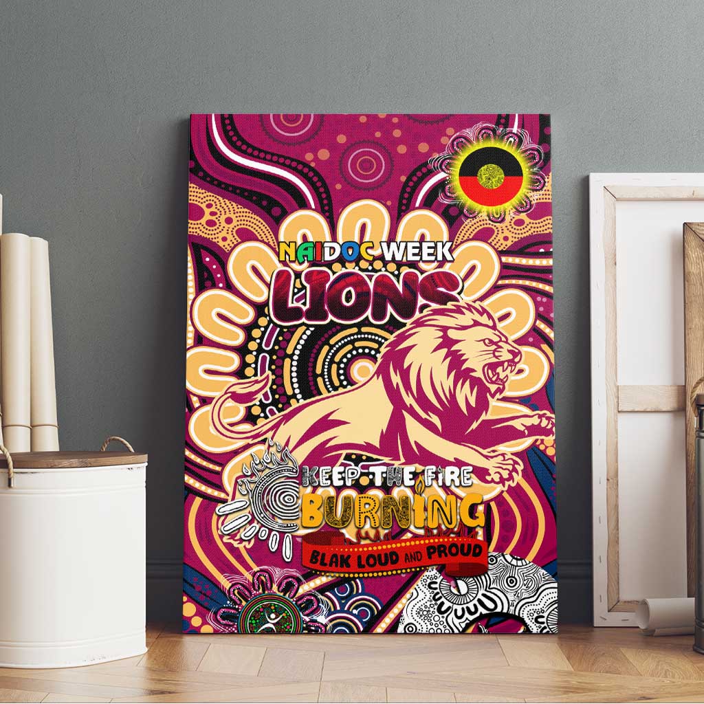 Brisbane Lions NAIDOC Week 2024 Canvas Wall Art Mascot Football