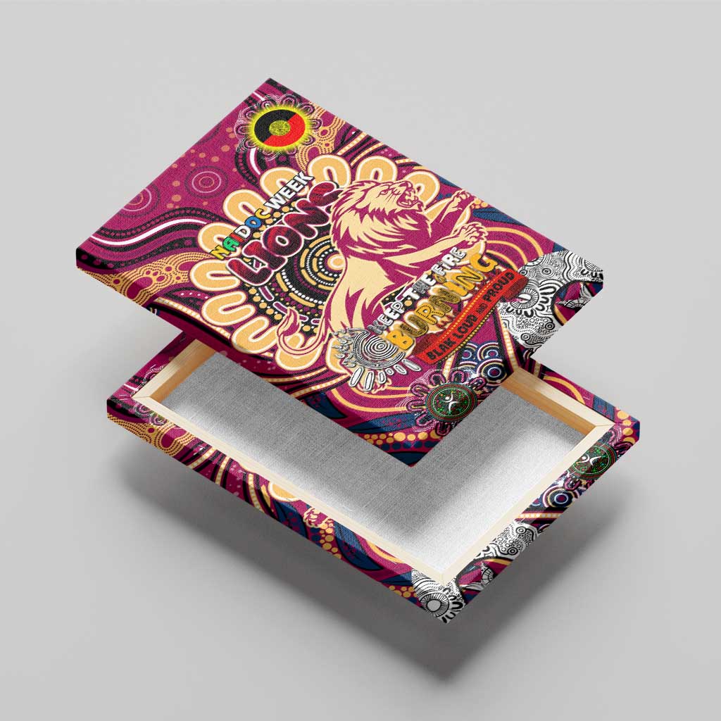 Brisbane Lions NAIDOC Week 2024 Canvas Wall Art Mascot Football