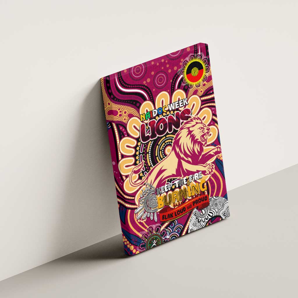 Brisbane Lions NAIDOC Week 2024 Canvas Wall Art Mascot Football