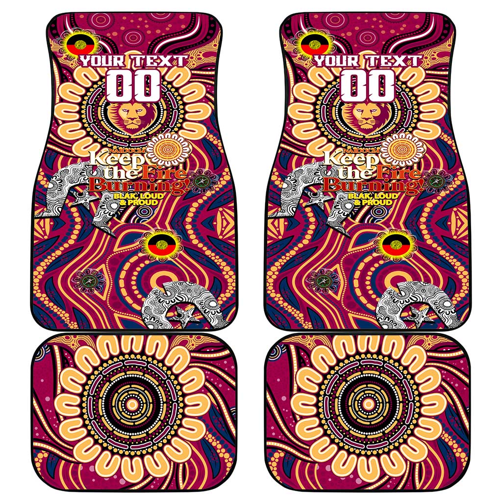 Brisbane Lions NAIDOC Week 2024 Car Mats Mascot Football