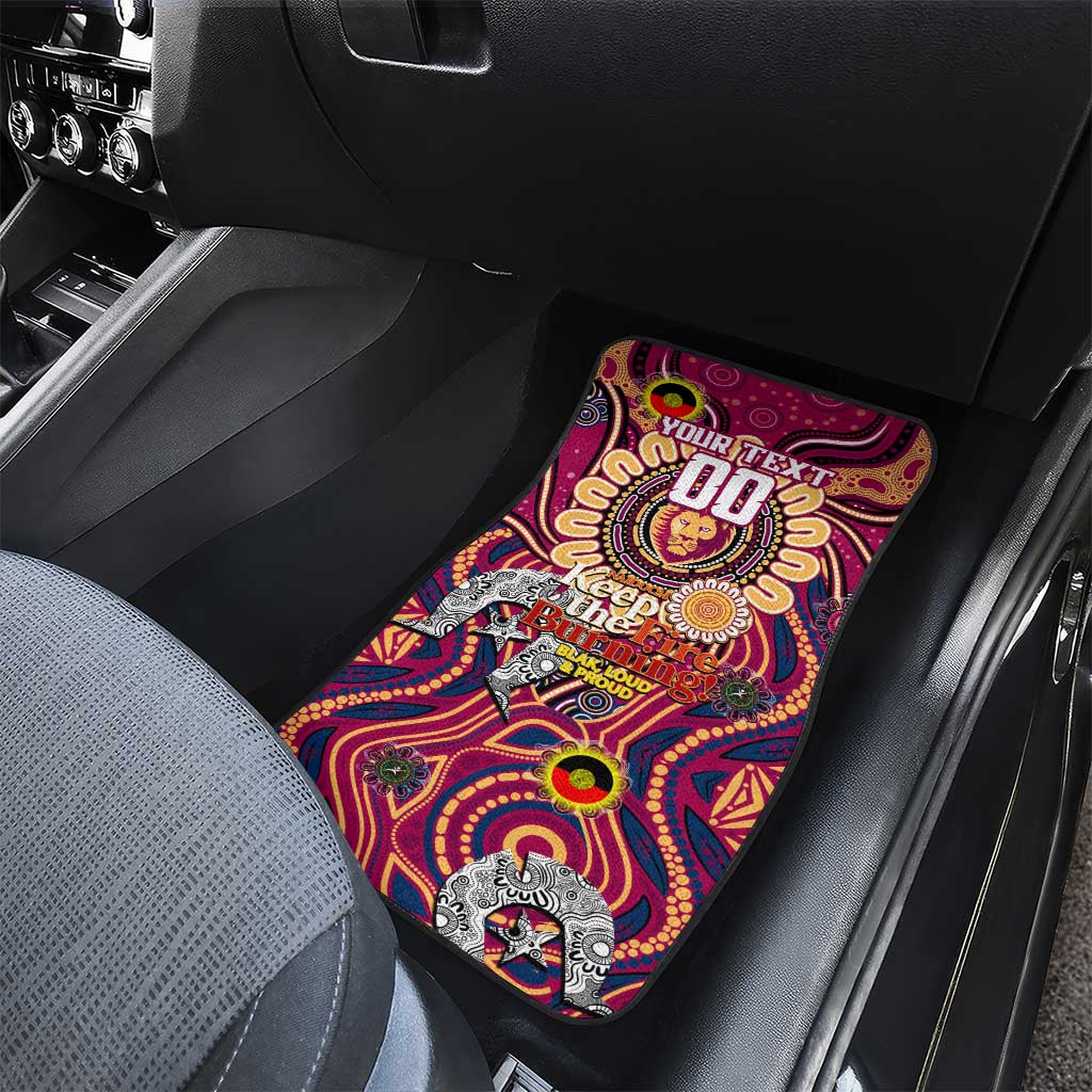 Brisbane Lions NAIDOC Week 2024 Car Mats Mascot Football