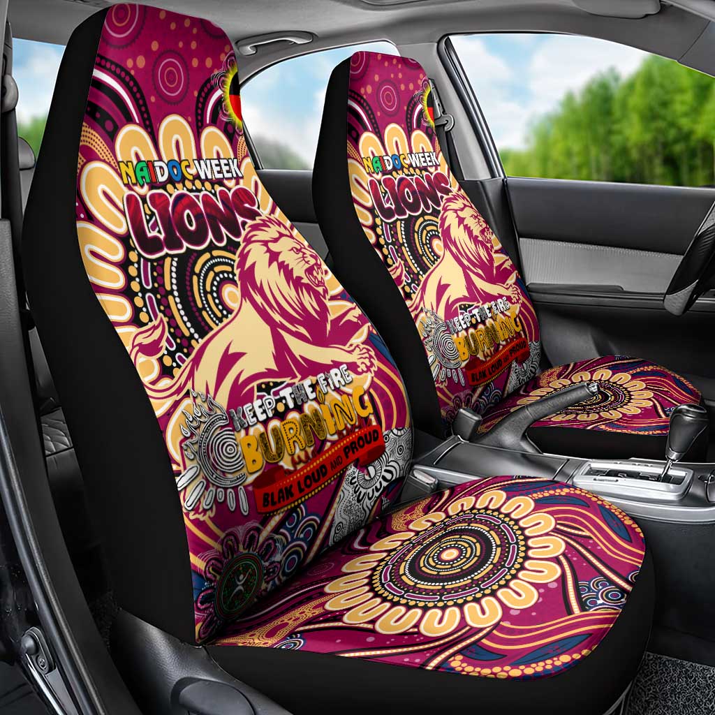 Brisbane Lions NAIDOC Week 2024 Car Seat Cover Mascot Football
