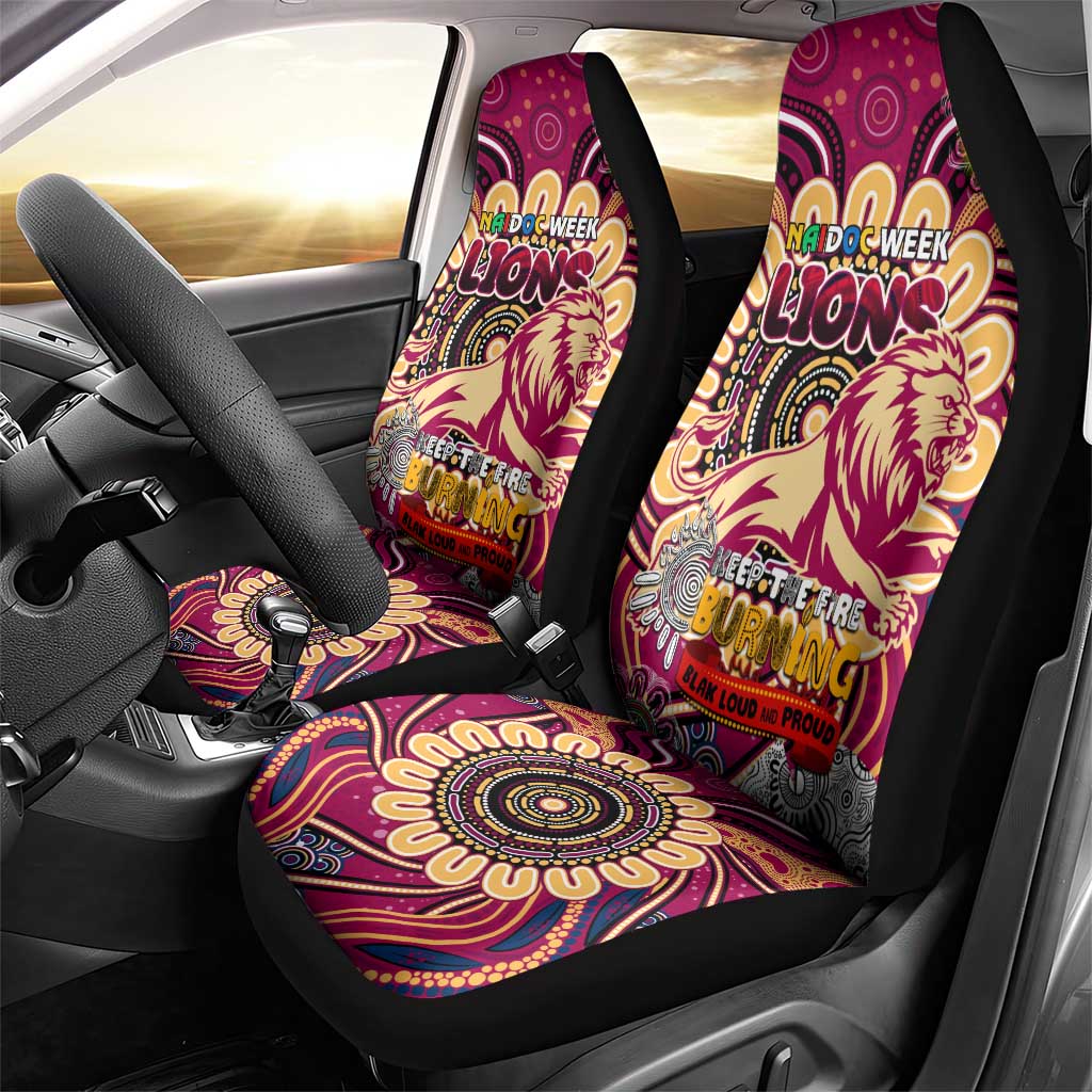 Brisbane Lions NAIDOC Week 2024 Car Seat Cover Mascot Football