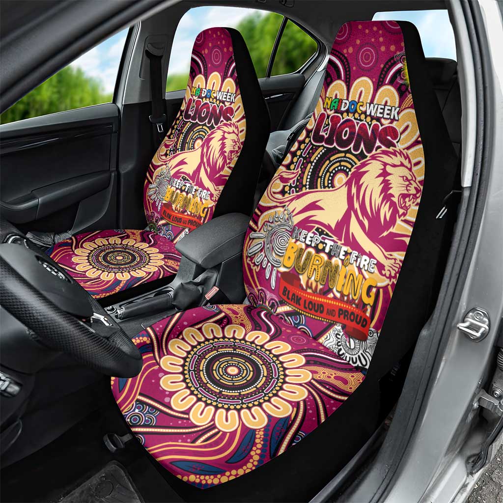 Brisbane Lions NAIDOC Week 2024 Car Seat Cover Mascot Football