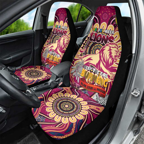 Brisbane Lions NAIDOC Week 2024 Car Seat Cover Mascot Football