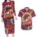 Custom Brisbane Lions NAIDOC Week 2024 Couples Matching Long Sleeve Bodycon Dress and Hawaiian Shirt Mascot Football