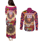 Custom Brisbane Lions NAIDOC Week 2024 Couples Matching Puletasi and Long Sleeve Button Shirt Mascot Football