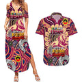 Custom Brisbane Lions NAIDOC Week 2024 Couples Matching Summer Maxi Dress and Hawaiian Shirt Mascot Football