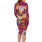 Custom Brisbane Lions NAIDOC Week 2024 Family Matching Long Sleeve Bodycon Dress and Hawaiian Shirt Mascot Football