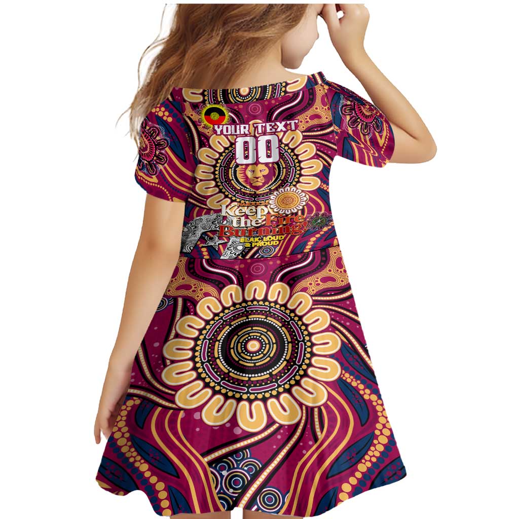 Custom Brisbane Lions NAIDOC Week 2024 Family Matching Mermaid Dress and Hawaiian Shirt Mascot Football