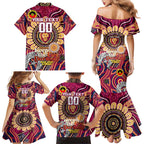Custom Brisbane Lions NAIDOC Week 2024 Family Matching Mermaid Dress and Hawaiian Shirt Mascot Football