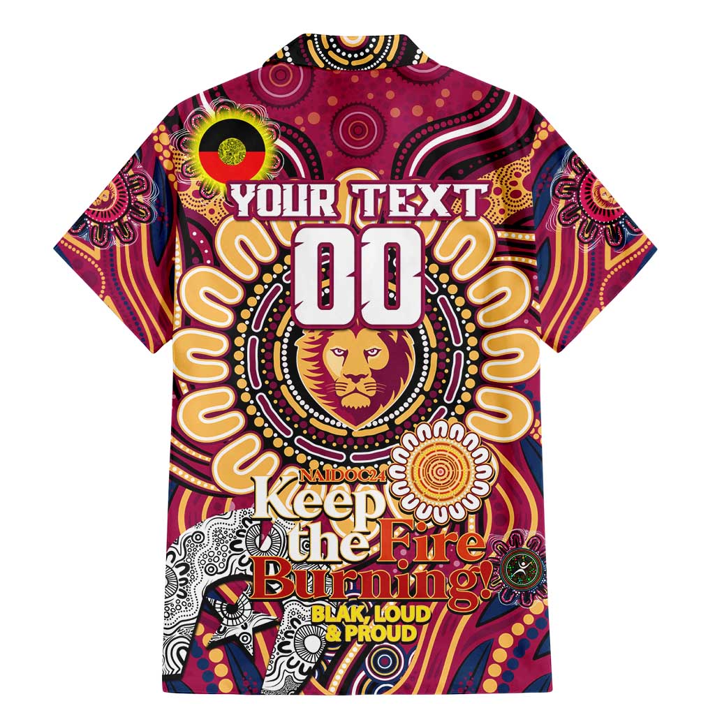 Custom Brisbane Lions NAIDOC Week 2024 Family Matching Mermaid Dress and Hawaiian Shirt Mascot Football