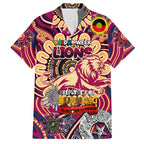 Custom Brisbane Lions NAIDOC Week 2024 Family Matching Off The Shoulder Long Sleeve Dress and Hawaiian Shirt Mascot Football