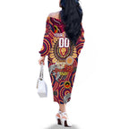 Custom Brisbane Lions NAIDOC Week 2024 Family Matching Off The Shoulder Long Sleeve Dress and Hawaiian Shirt Mascot Football