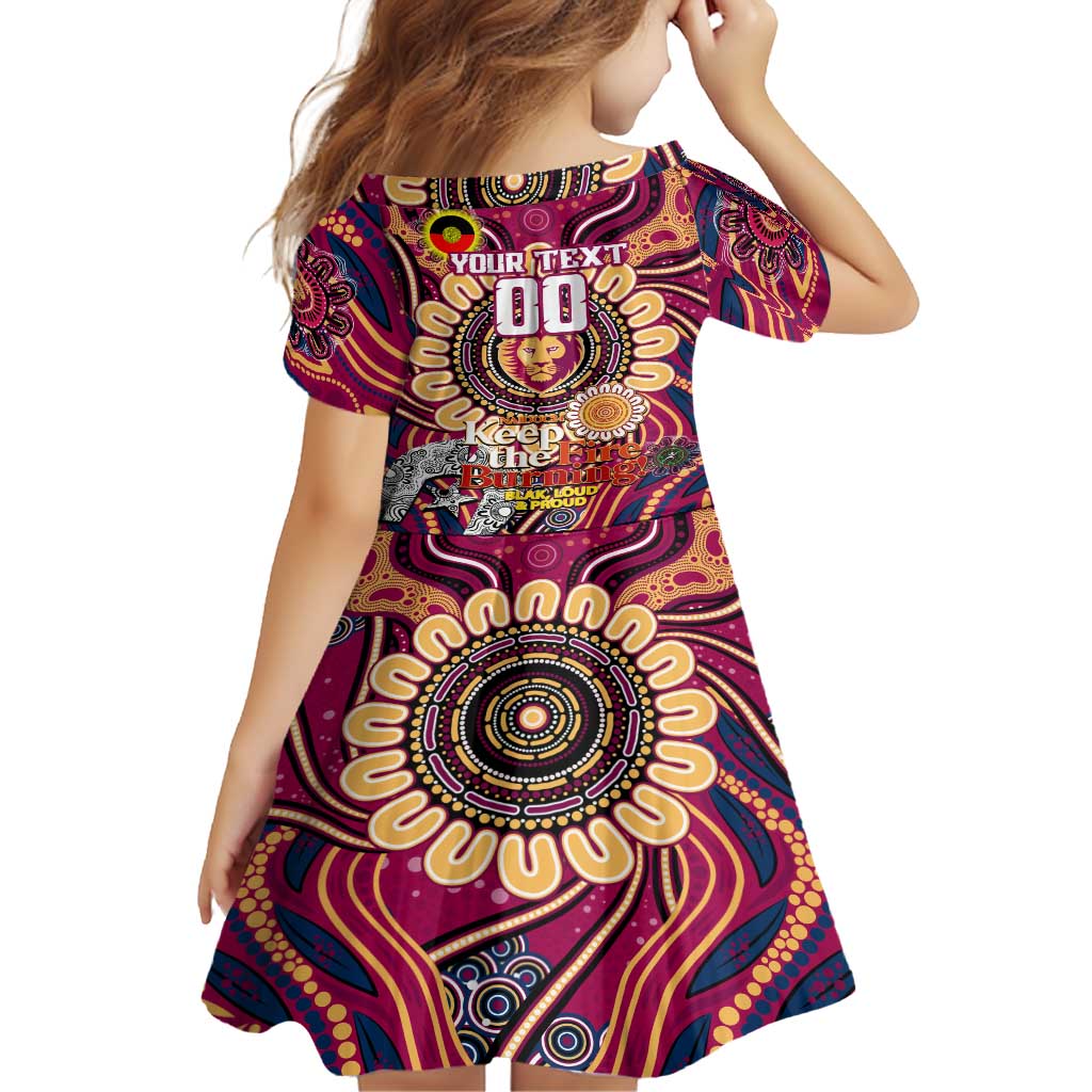 Custom Brisbane Lions NAIDOC Week 2024 Family Matching Off Shoulder Maxi Dress and Hawaiian Shirt Mascot Football