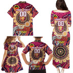 Custom Brisbane Lions NAIDOC Week 2024 Family Matching Puletasi and Hawaiian Shirt Mascot Football