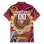 Custom Brisbane Lions NAIDOC Week 2024 Family Matching Short Sleeve Bodycon Dress and Hawaiian Shirt Mascot Football