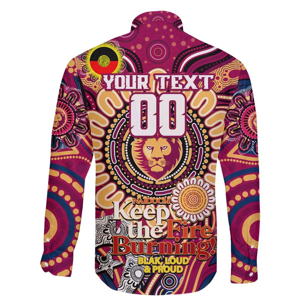 Custom Brisbane Lions NAIDOC Week 2024 Family Matching Short Sleeve Bodycon Dress and Hawaiian Shirt Mascot Football
