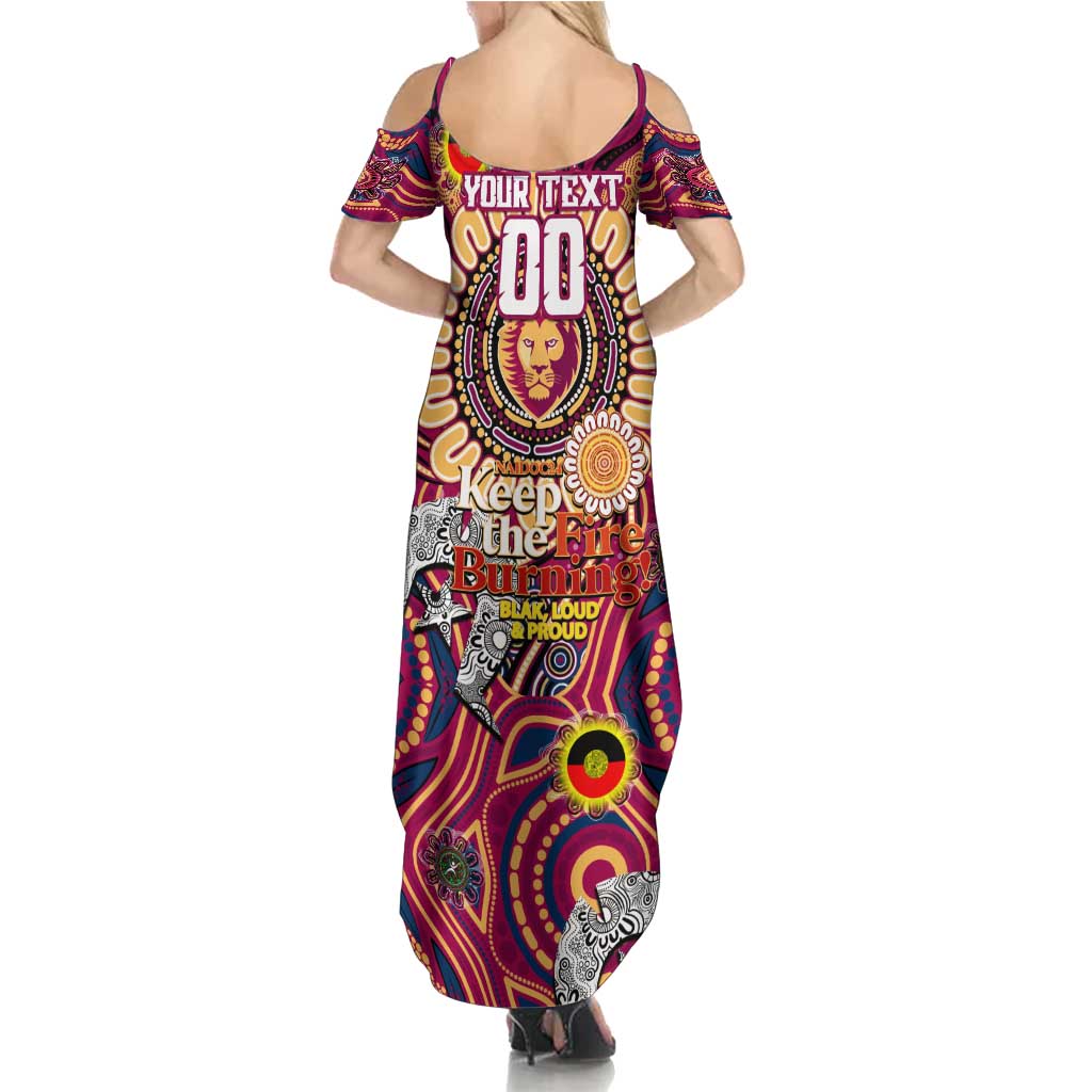Custom Brisbane Lions NAIDOC Week 2024 Family Matching Summer Maxi Dress and Hawaiian Shirt Mascot Football