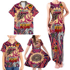 Custom Brisbane Lions NAIDOC Week 2024 Family Matching Tank Maxi Dress and Hawaiian Shirt Mascot Football