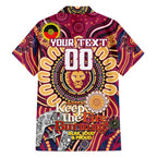 Custom Brisbane Lions NAIDOC Week 2024 Family Matching Tank Maxi Dress and Hawaiian Shirt Mascot Football