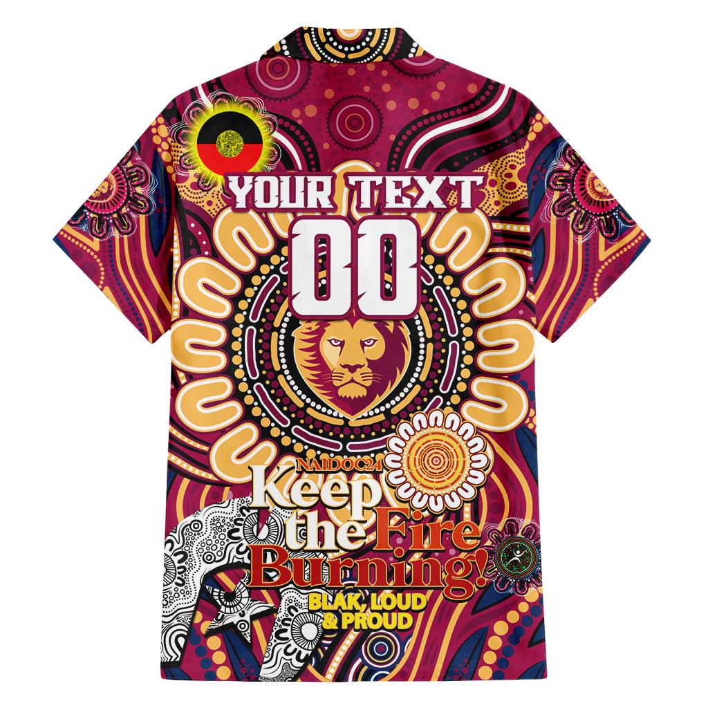 Custom Brisbane Lions NAIDOC Week 2024 Family Matching Tank Maxi Dress and Hawaiian Shirt Mascot Football
