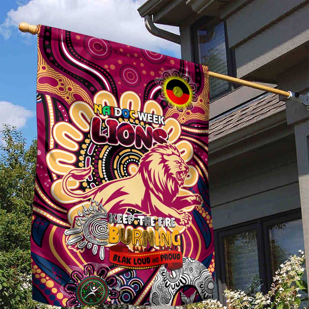 Brisbane Lions NAIDOC Week 2024 Garden Flag Mascot Football