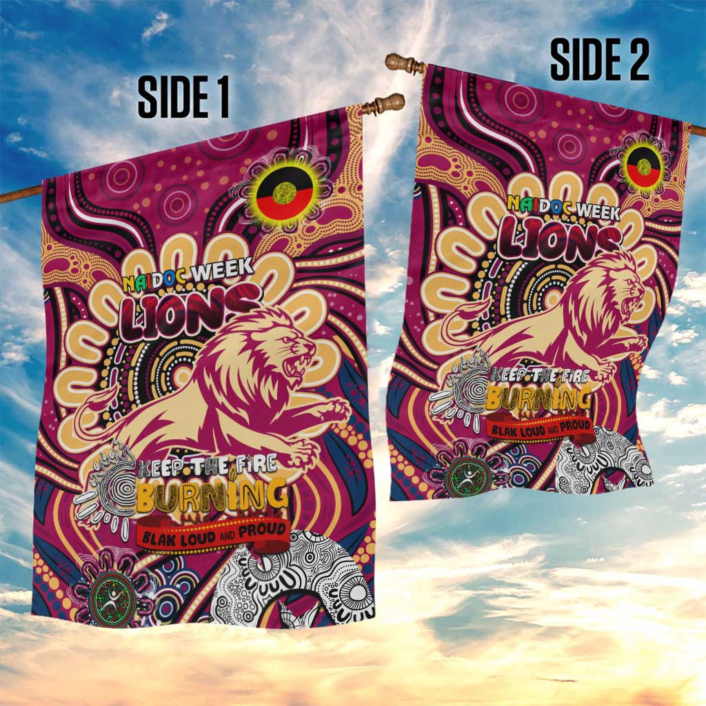 Brisbane Lions NAIDOC Week 2024 Garden Flag Mascot Football