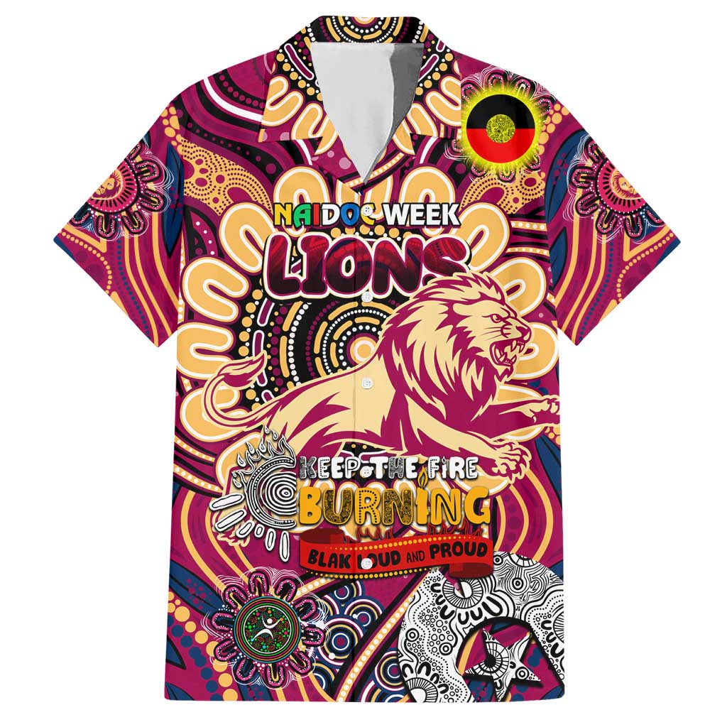 Custom Brisbane Lions NAIDOC Week 2024 Hawaiian Shirt Mascot Football
